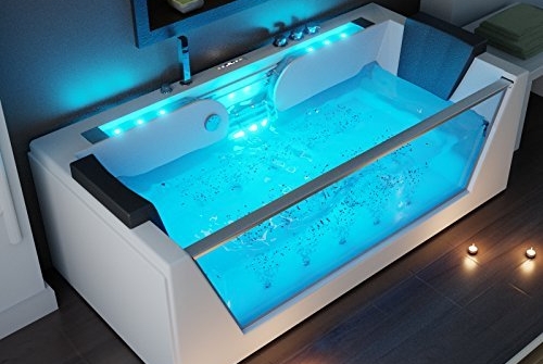 Tronitechnik Whirlpool Badewanne KOS 2 179cm x 85cm mit Heizung, Hydromassage, Bachlauf und Farblichtherapie - 2