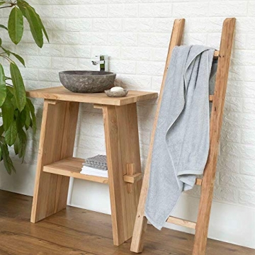 wohnfreuden waschtisch aus teak holz 74 cm hoch 60 cm lang e29c93 geschliffen 2